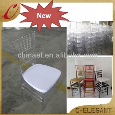 new transparent colorful wedding resin chiavari chair